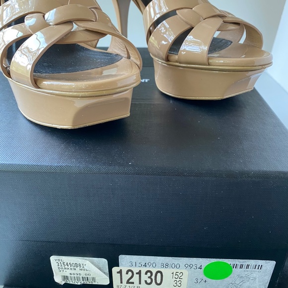 Tribute 75MM Patent Leather Platform Sandals size 37.5 - Picture 3 of 8